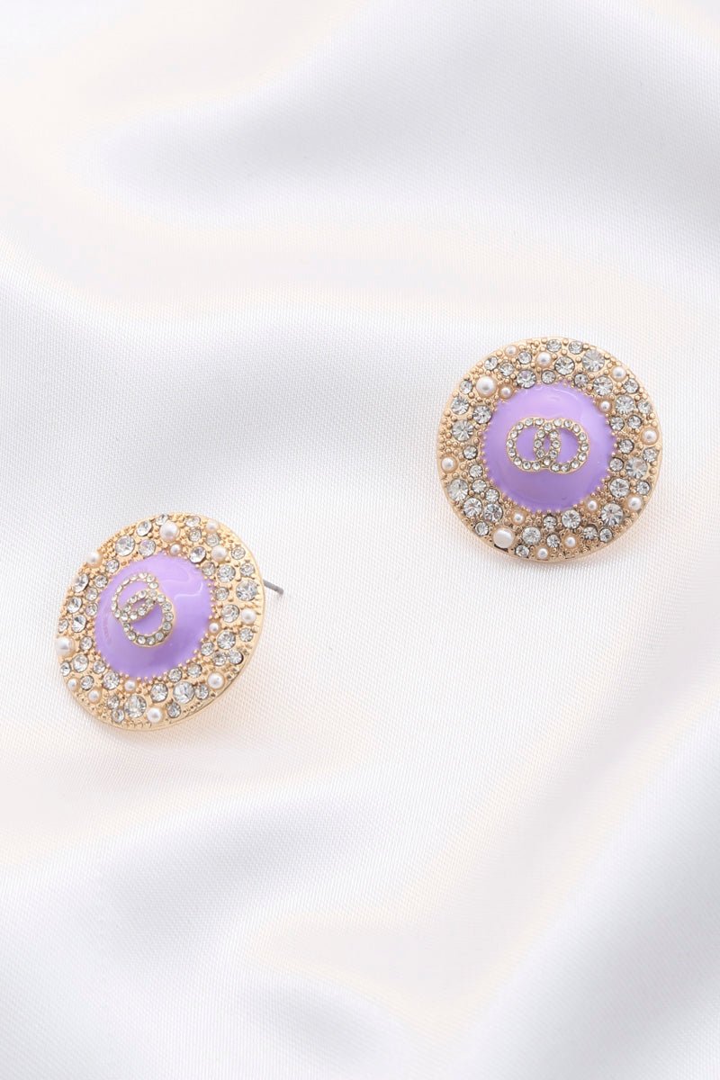 Double Circle Round Metal Earring - Loulou Boutique