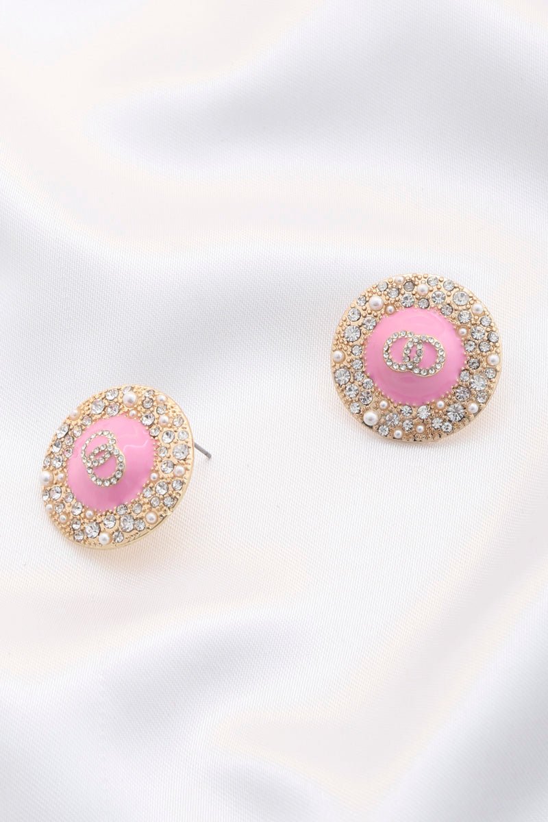 Double Circle Round Metal Earring - Loulou Boutique