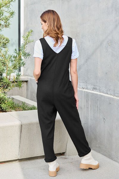 Double Take Full Size Sleeveless Straight Jumpsuit - Loulou Boutique