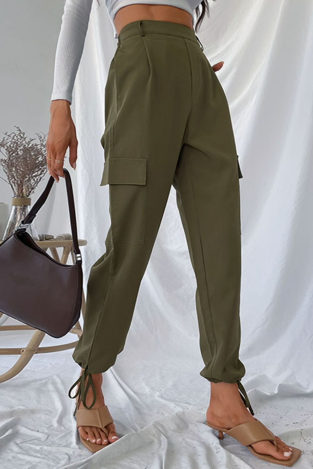 Drawstring Ankle Cargo Pants - Loulou Boutique