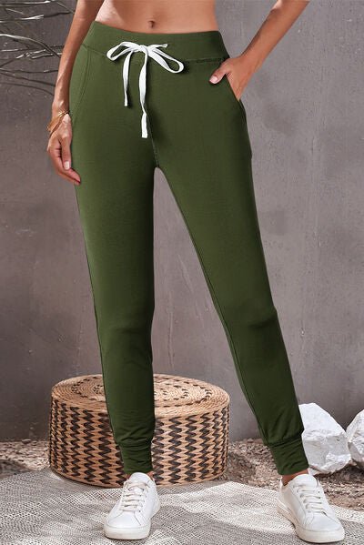 Drawstring Joggers with Pockets - Loulou Boutique