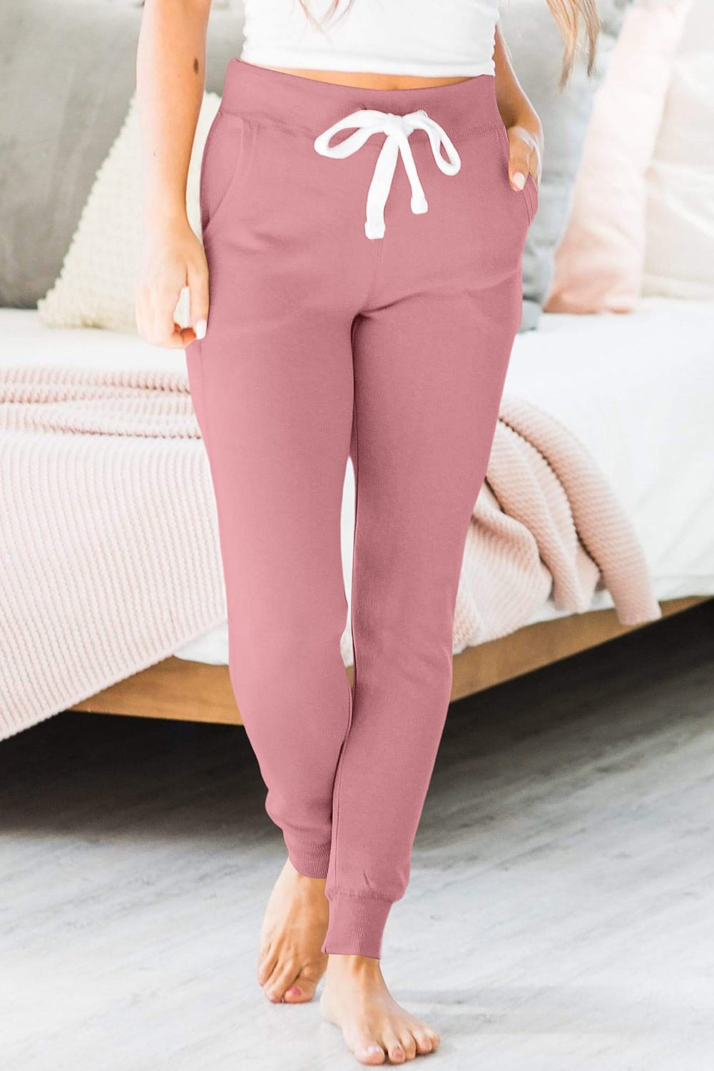 Drawstring Joggers with Pockets - Loulou Boutique