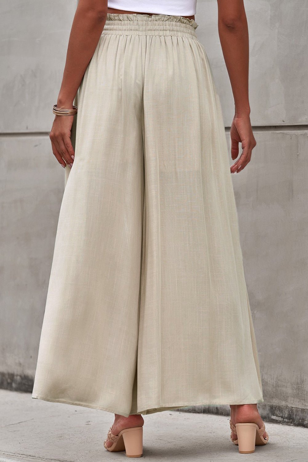 Drawstring Waist Wide Leg Pants - Loulou Boutique