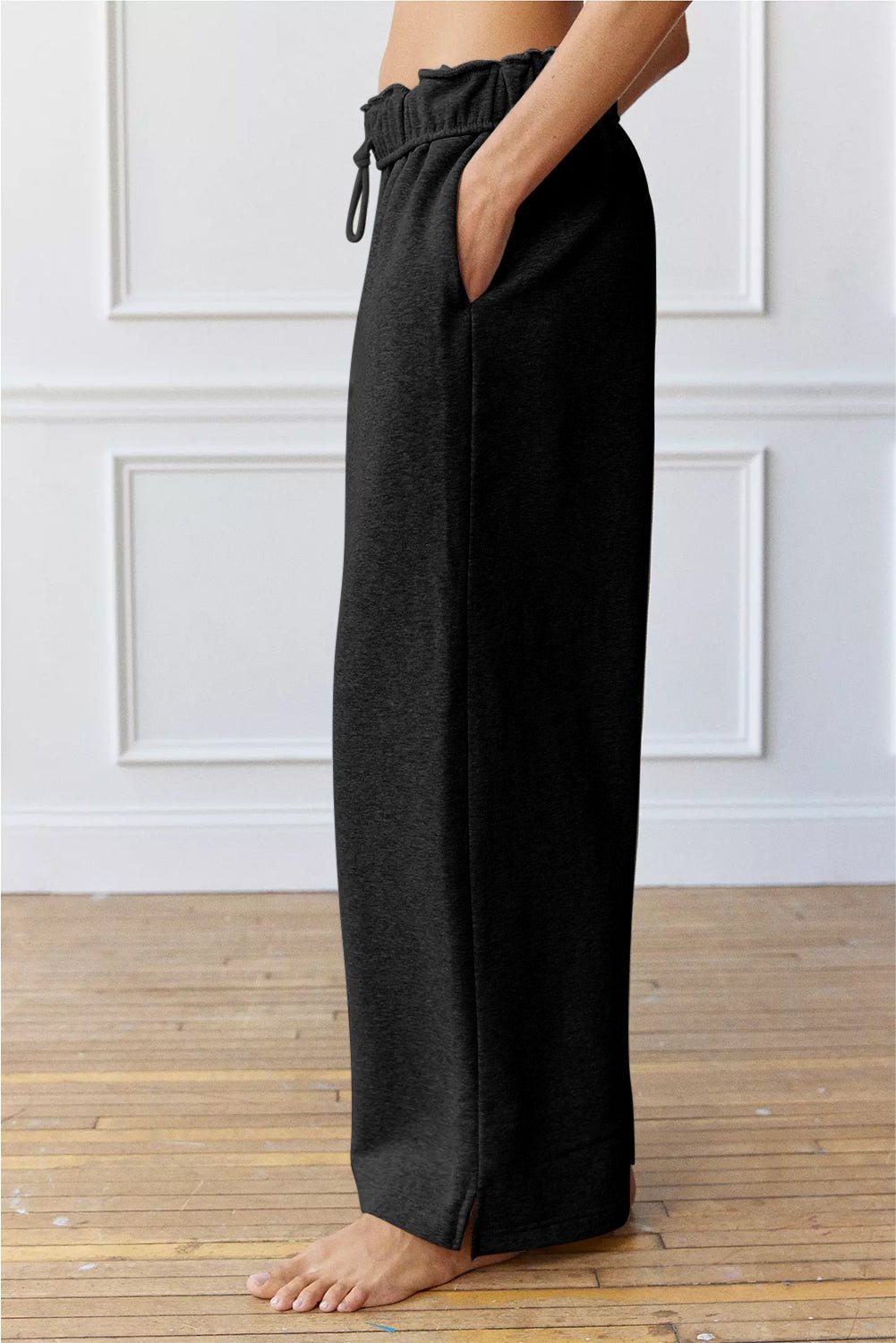 Drawstring Wide Leg Active Pants - Loulou Boutique