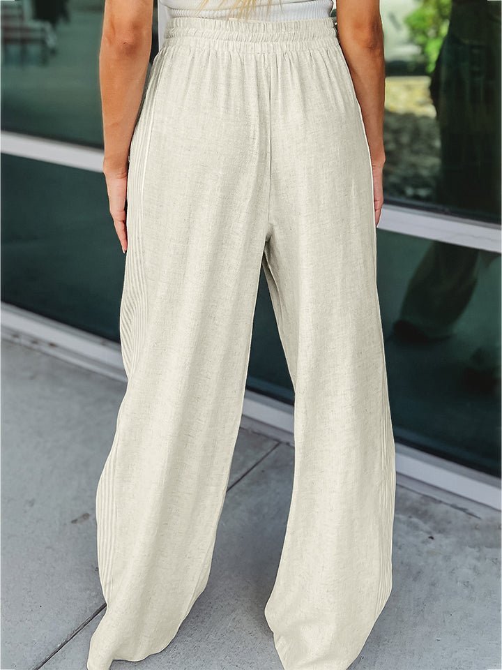 Drawstring Wide Leg Pants - Loulou Boutique