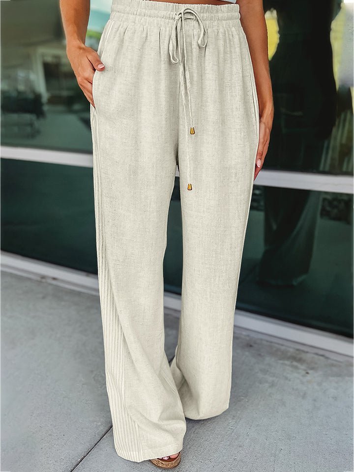 Drawstring Wide Leg Pants - Loulou Boutique