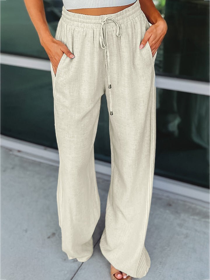 Drawstring Wide Leg Pants - Loulou Boutique