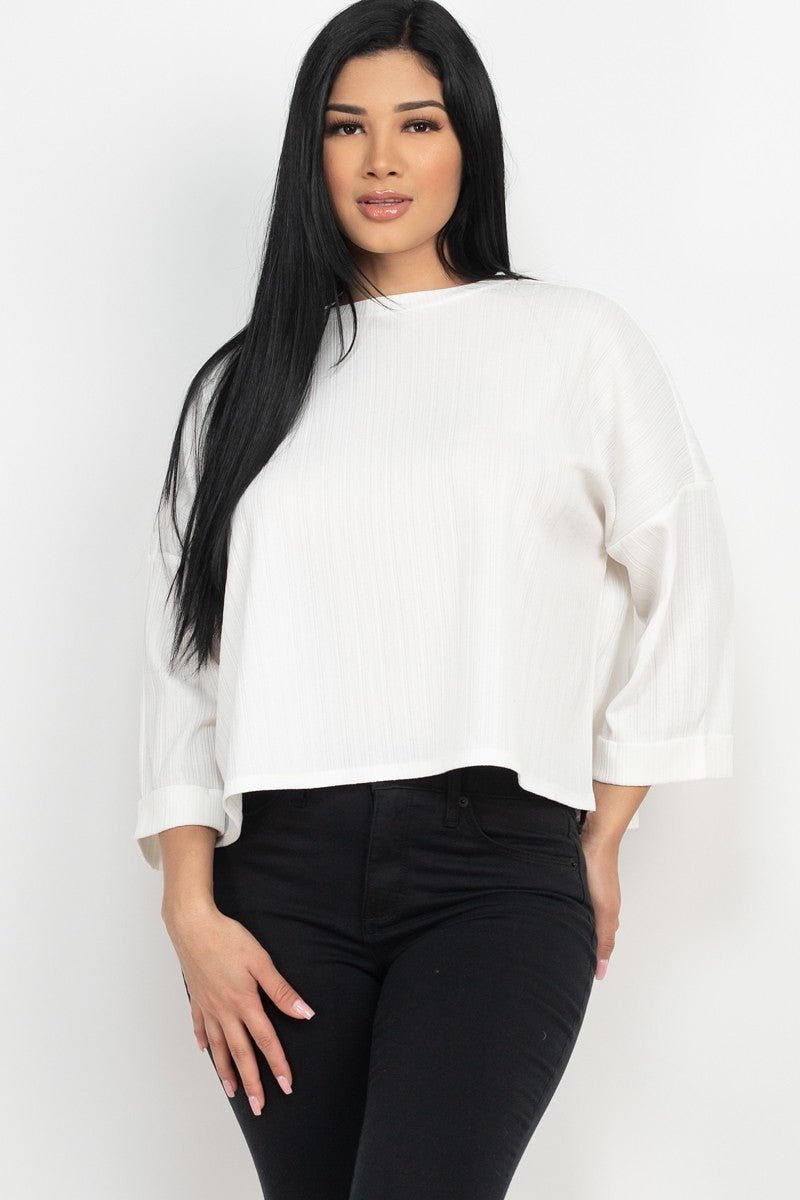 Drop Shoulder Top - Loulou Boutique