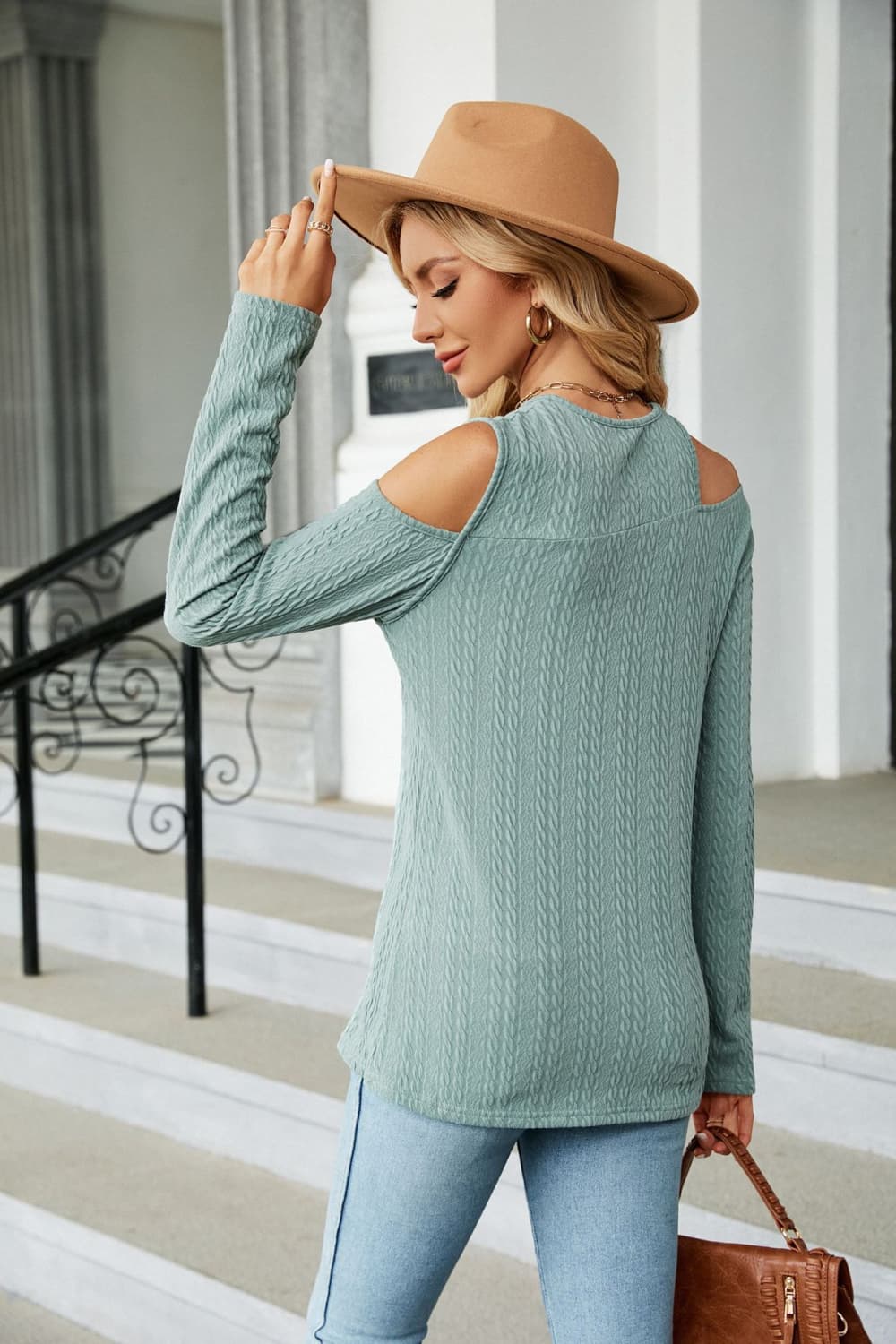 Dropped Shoulder Long Sleeve Blouse - Loulou Boutique