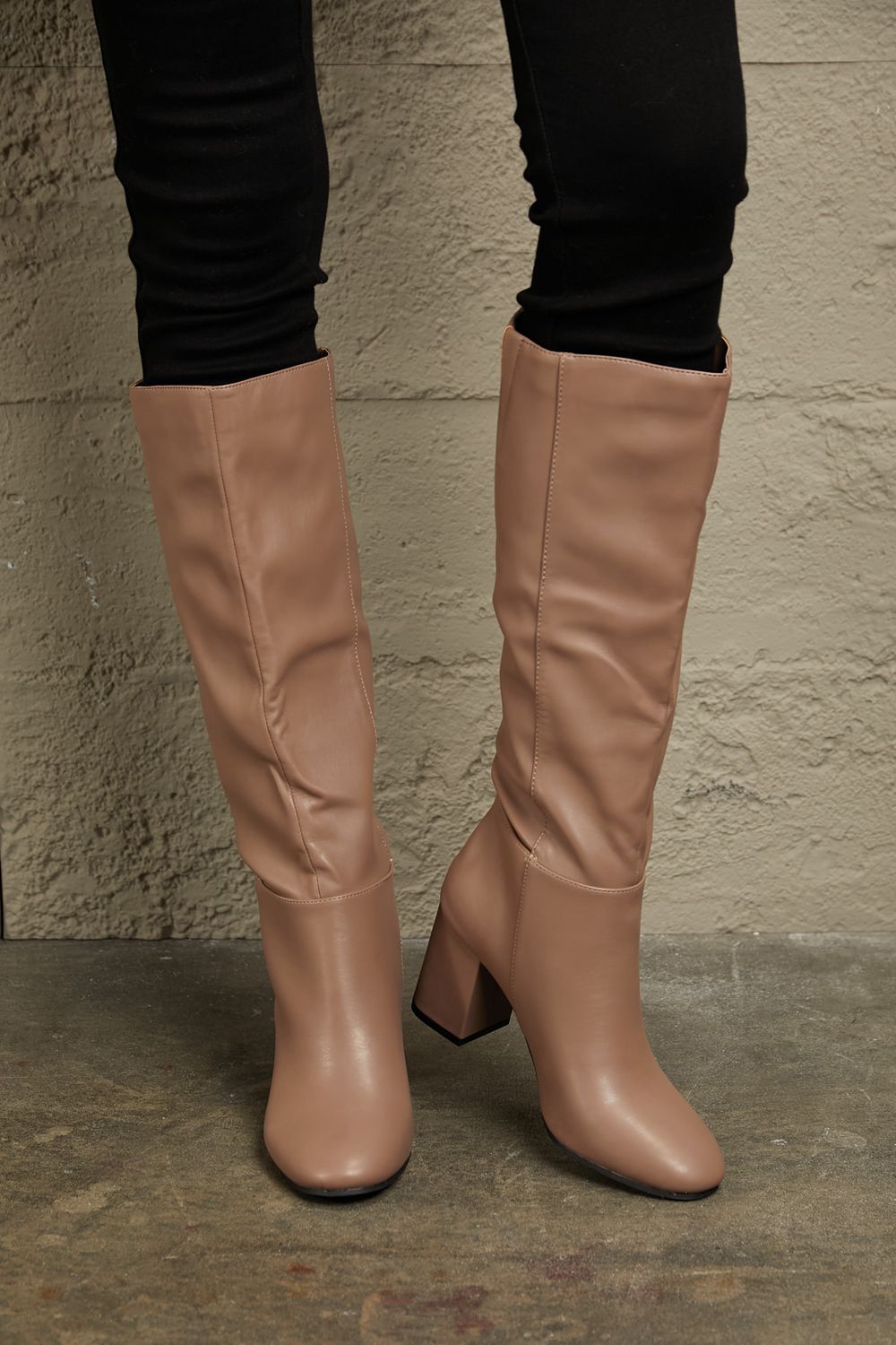 East Lion Corp Block Heel Knee High Boots - Loulou Boutique