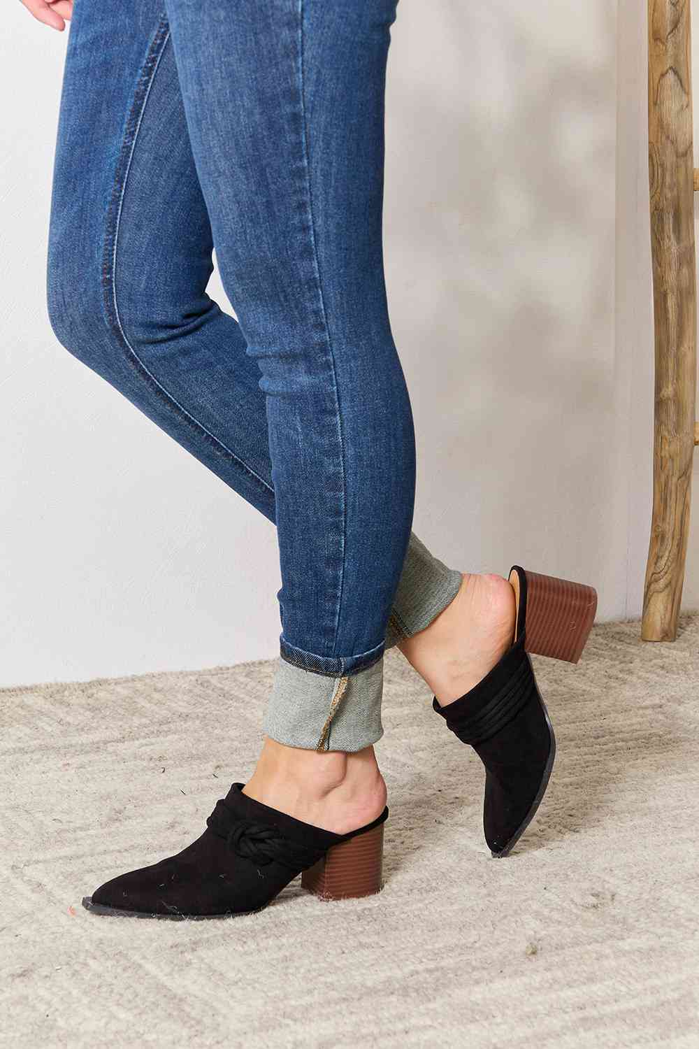 East Lion Corp Pointed - Toe Braided Trim Mules - Loulou Boutique