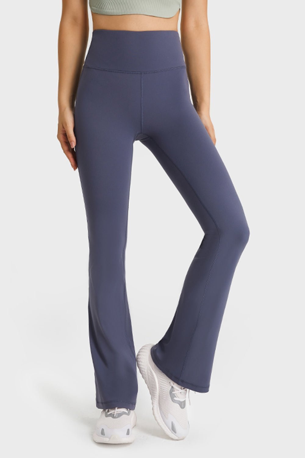 Elastic Waist Flare Yoga Pants - Loulou Boutique