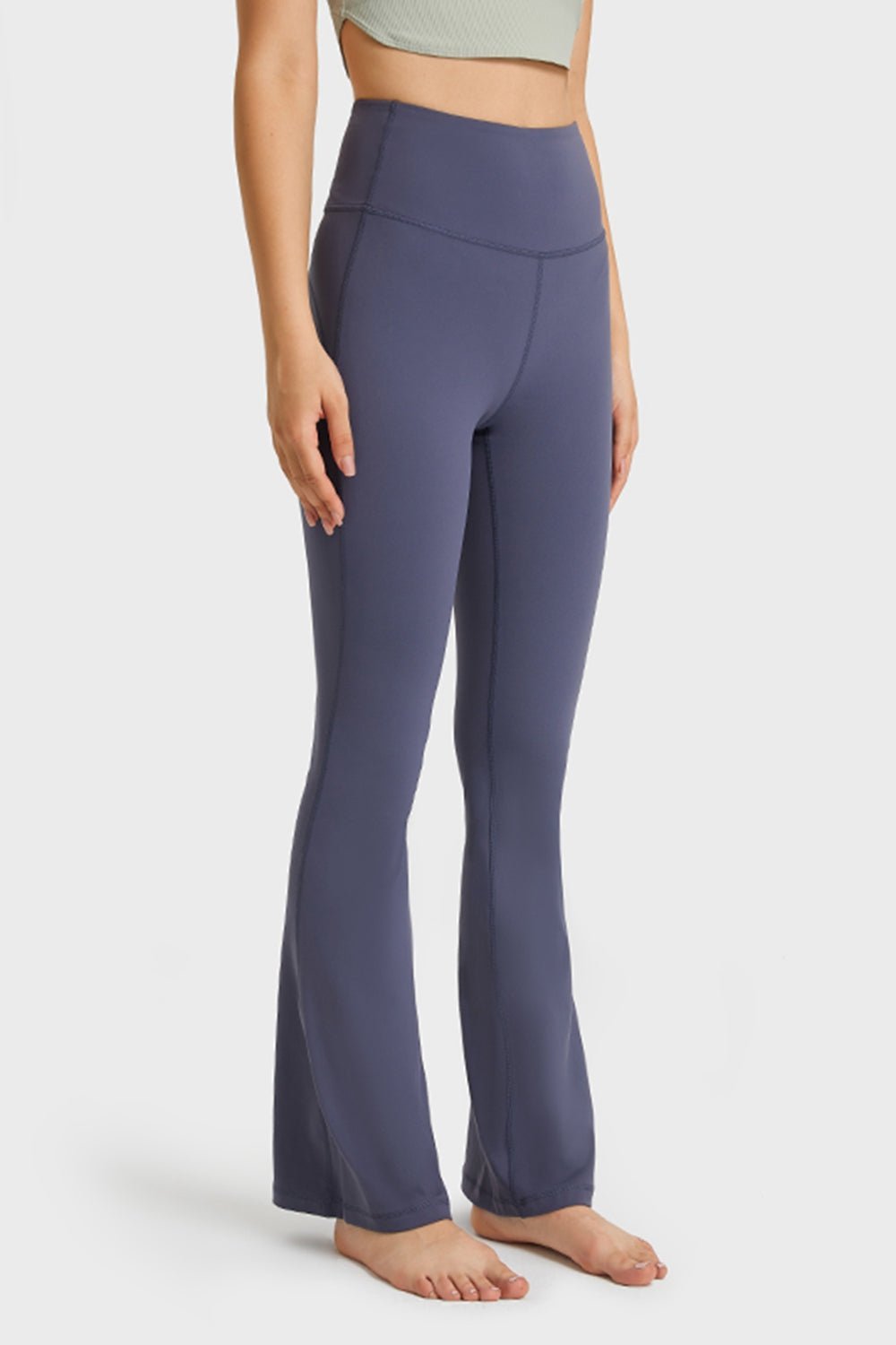 Elastic Waist Flare Yoga Pants - Loulou Boutique