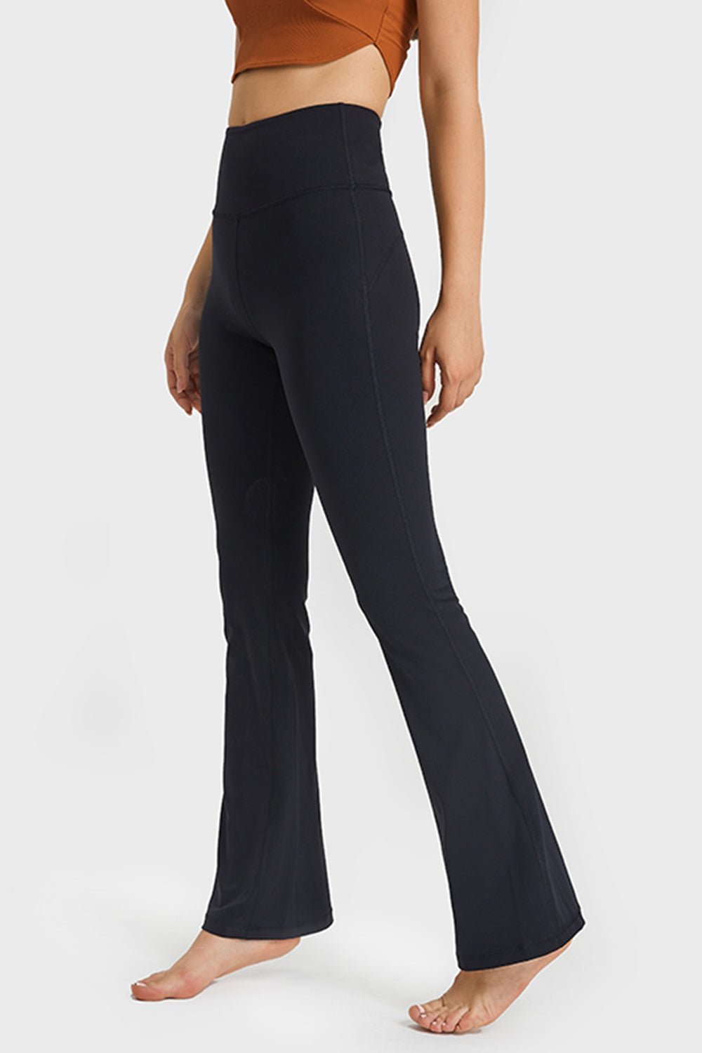 Elastic Waist Flare Yoga Pants - Loulou Boutique