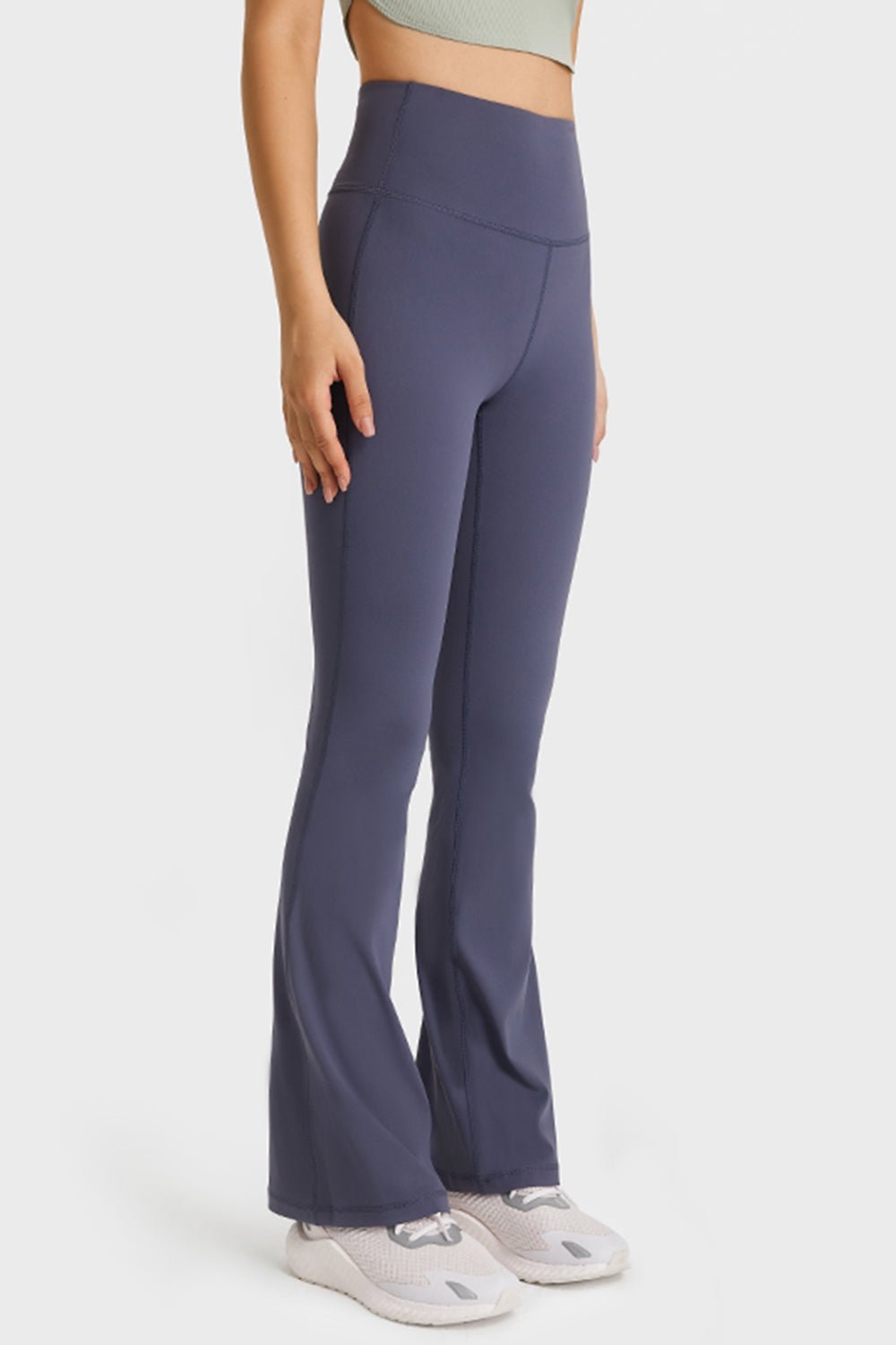 Elastic Waist Flare Yoga Pants - Loulou Boutique