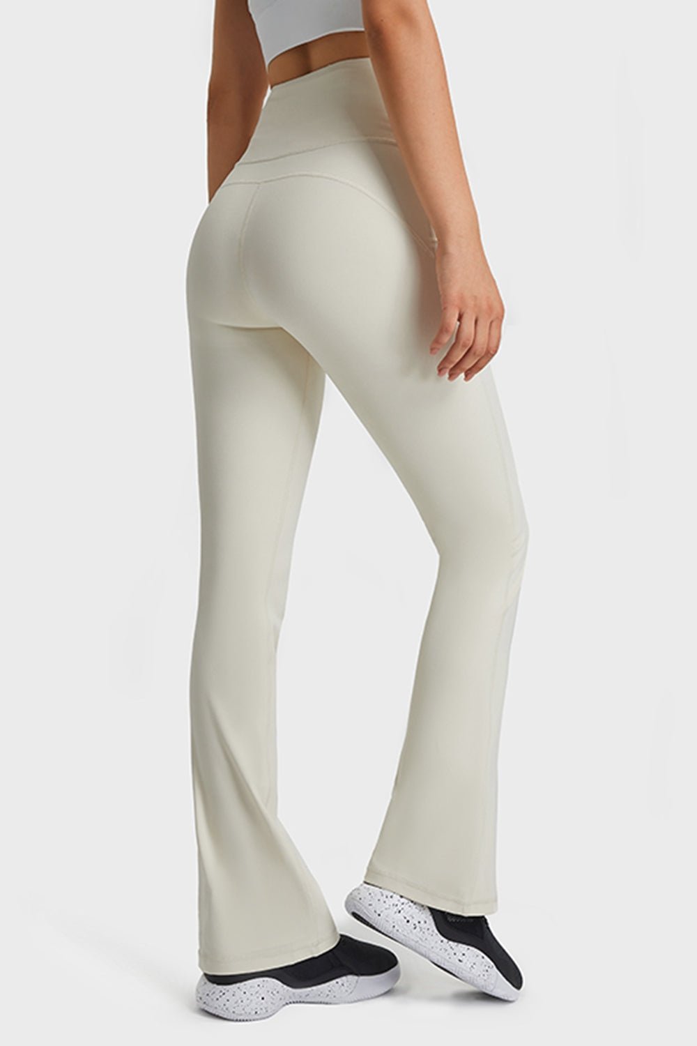 Elastic Waist Flare Yoga Pants - Loulou Boutique