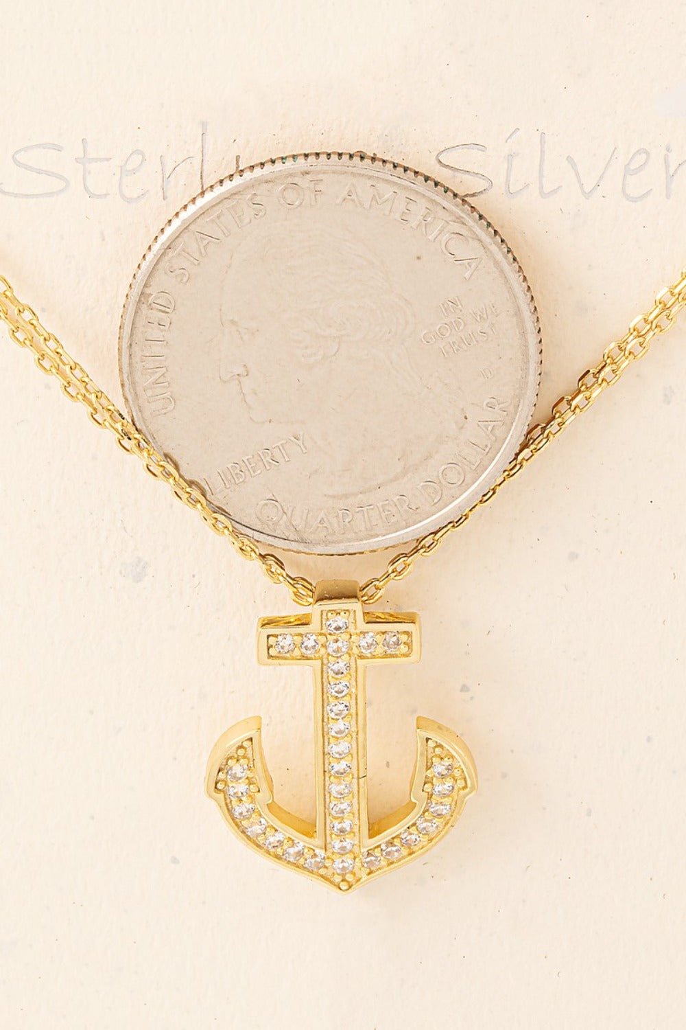 Fame Anchor Pendant Alloy Necklace - Loulou Boutique