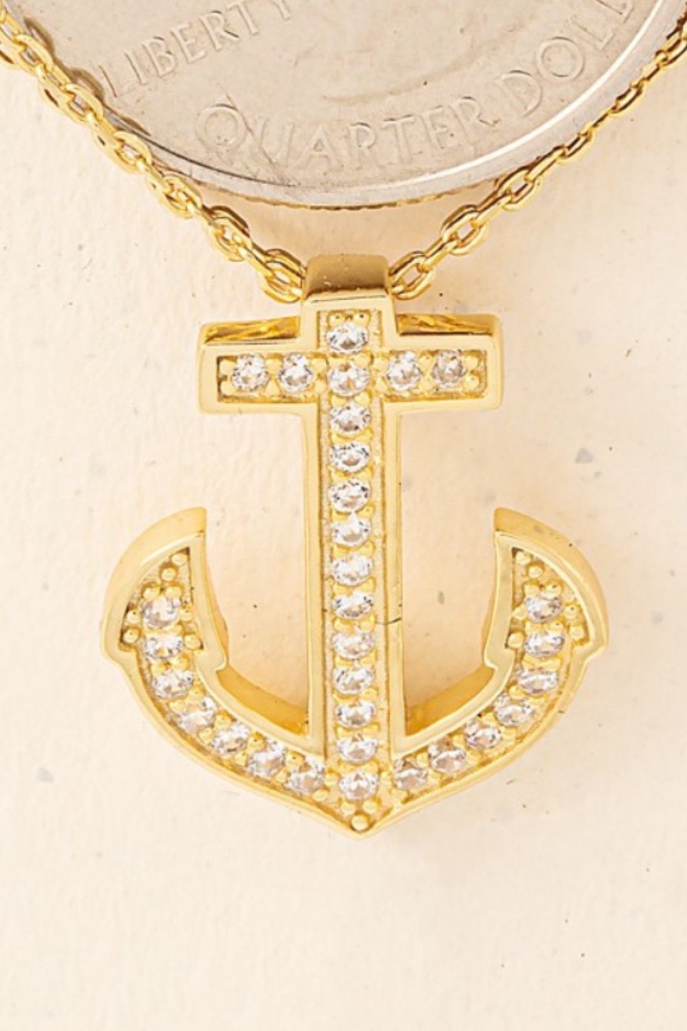 Fame Anchor Pendant Alloy Necklace - Loulou Boutique