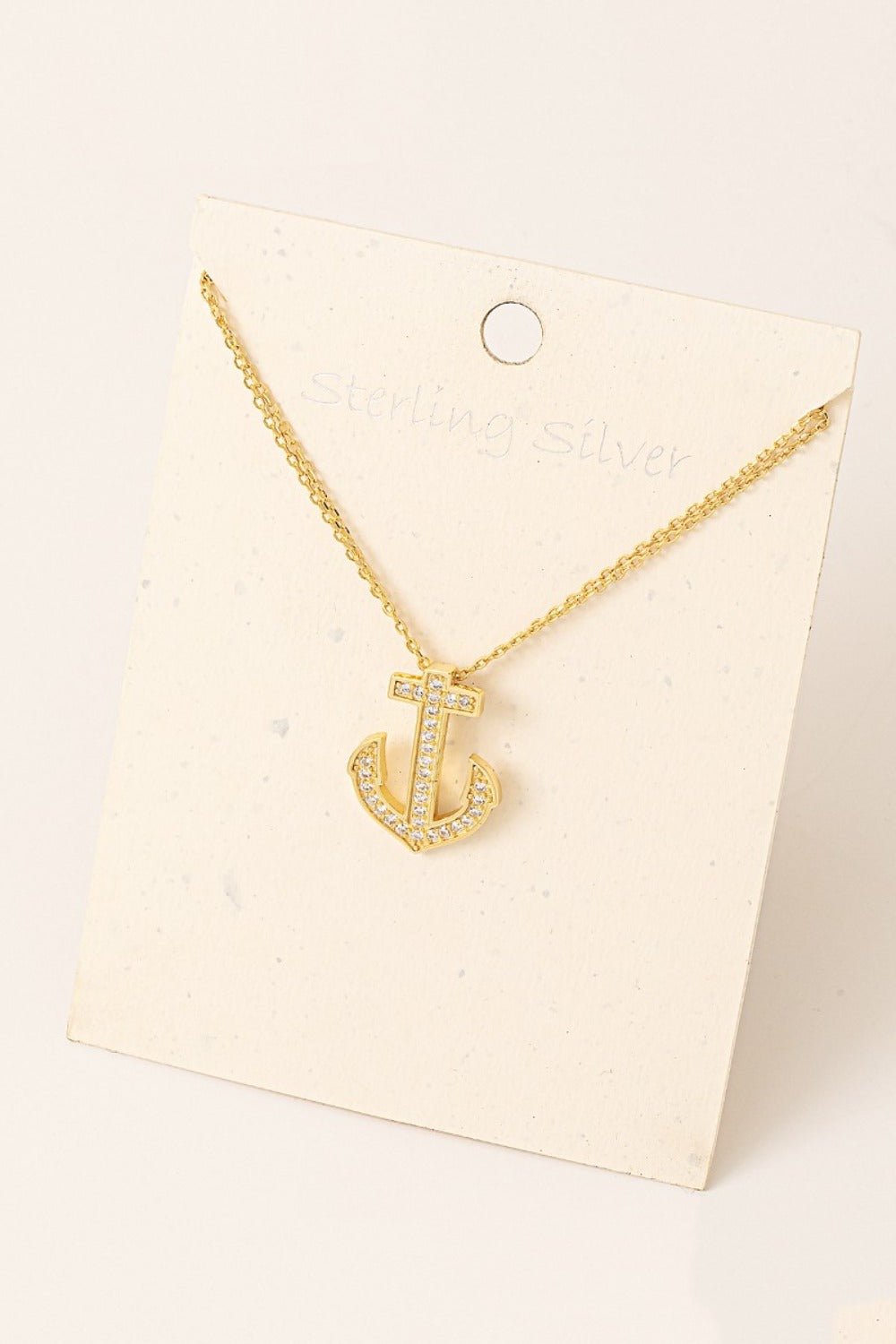 Fame Anchor Pendant Alloy Necklace - Loulou Boutique