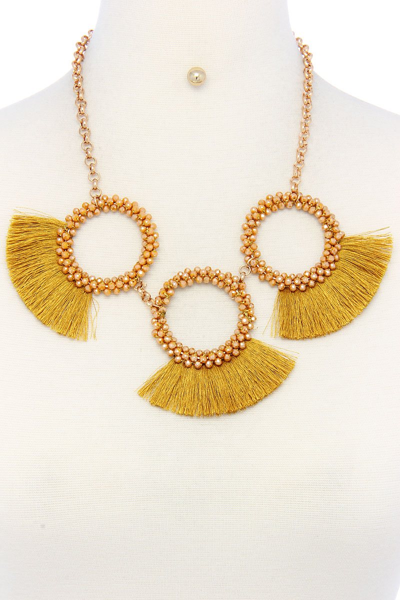 Fashion chunky stylish necklace and earring set - Loulou Boutique