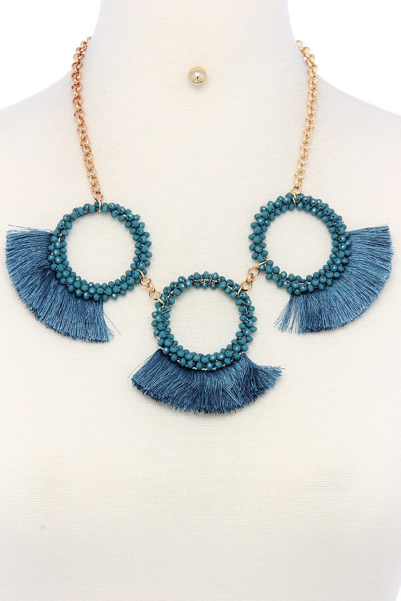 Fashion chunky stylish necklace and earring set - Loulou Boutique