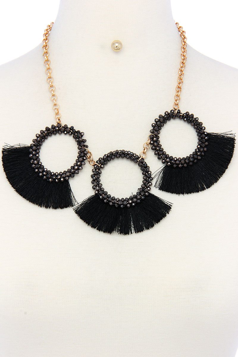 Fashion chunky stylish necklace and earring set - Loulou Boutique