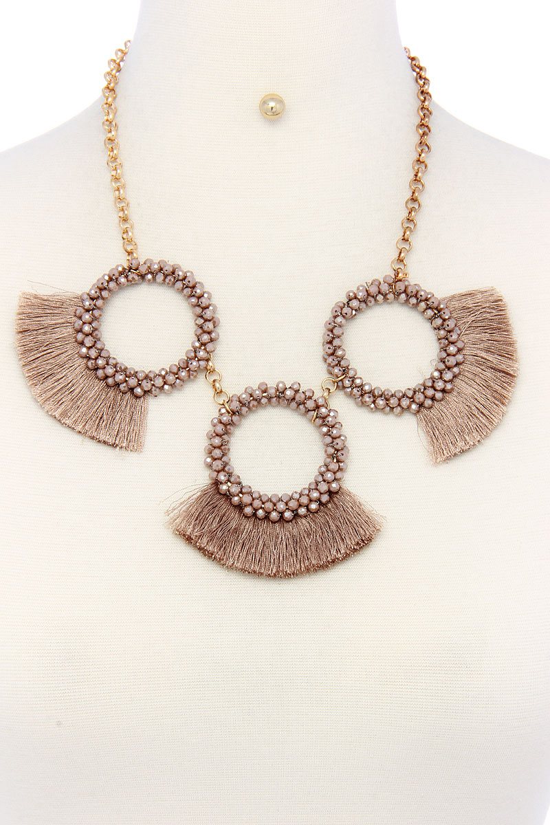 Fashion chunky stylish necklace and earring set - Loulou Boutique