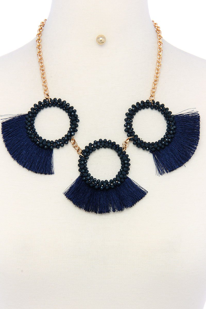 Fashion chunky stylish necklace and earring set - Loulou Boutique