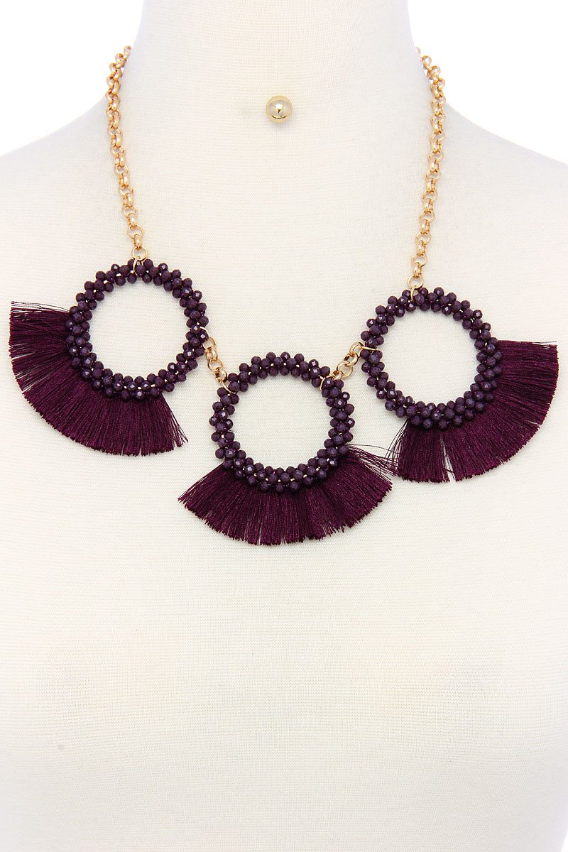 Fashion chunky stylish necklace and earring set - Loulou Boutique