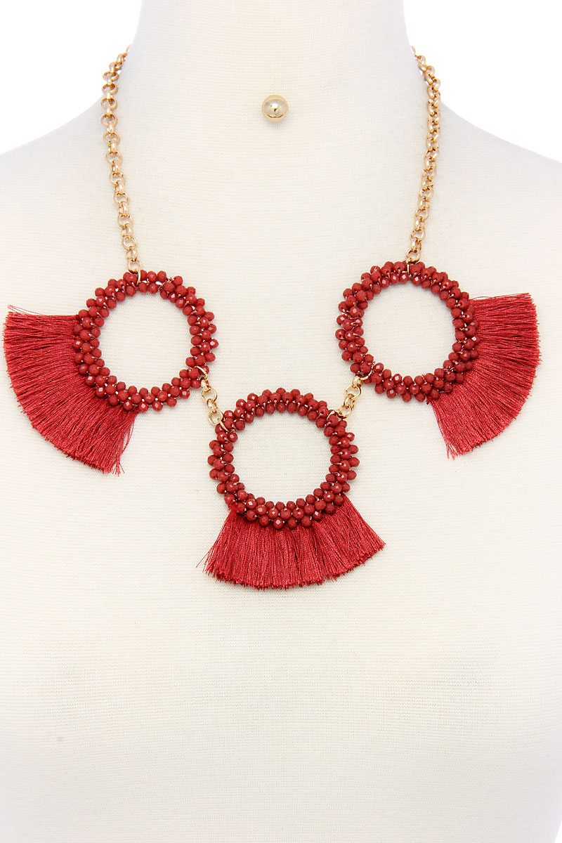 Fashion chunky stylish necklace and earring set - Loulou Boutique