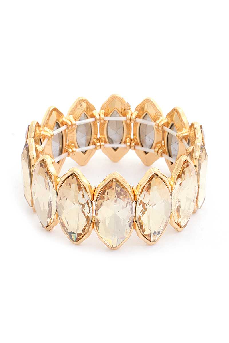 Fashion Oval Rhinestone Style Bracelet - Loulou Boutique