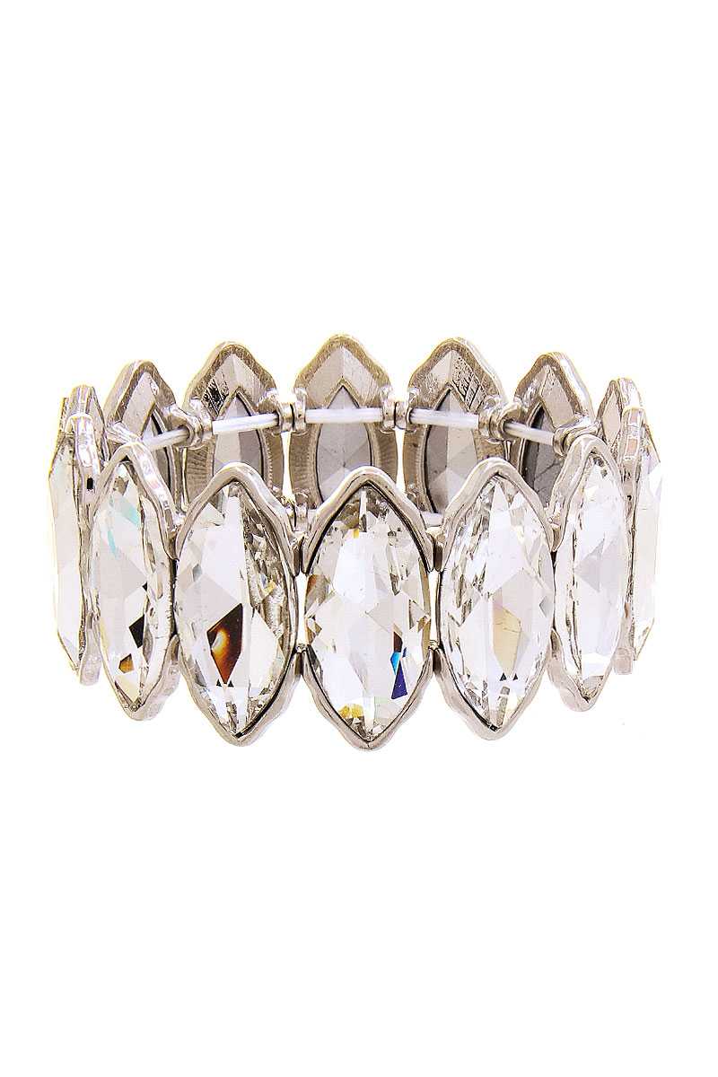 Fashion Oval Rhinestone Style Bracelet - Loulou Boutique