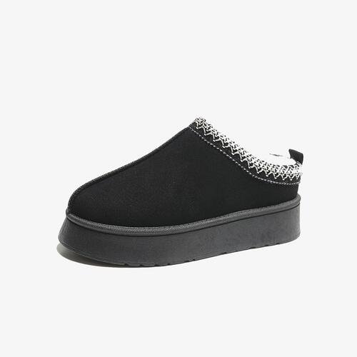Faux Fur Center - Seam Slippers - Loulou Boutique