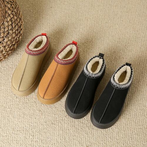 Faux Fur Center - Seam Slippers - Loulou Boutique