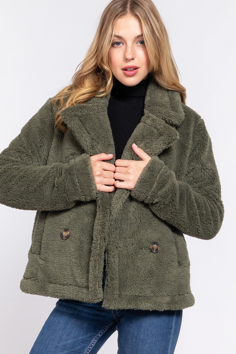 Faux Fur Sherpa Jacket - Loulou Boutique