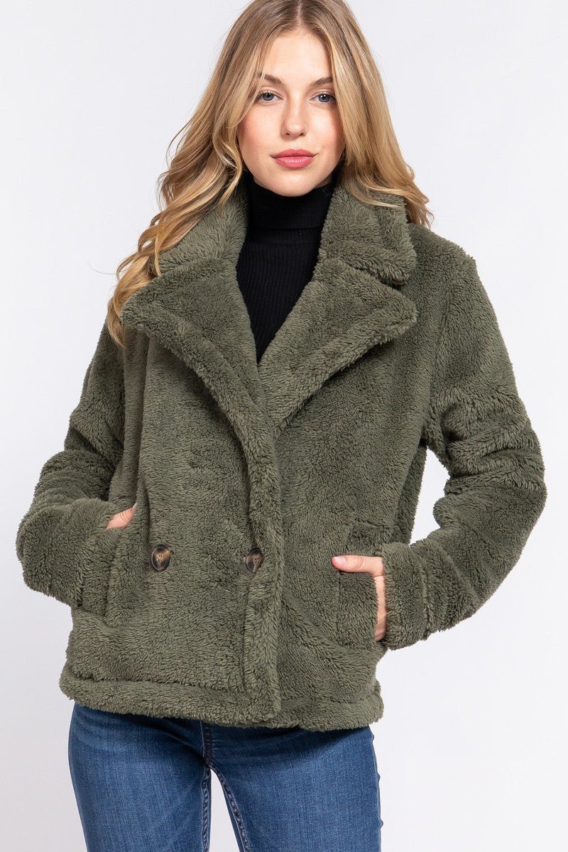 Faux Fur Sherpa Jacket - Loulou Boutique