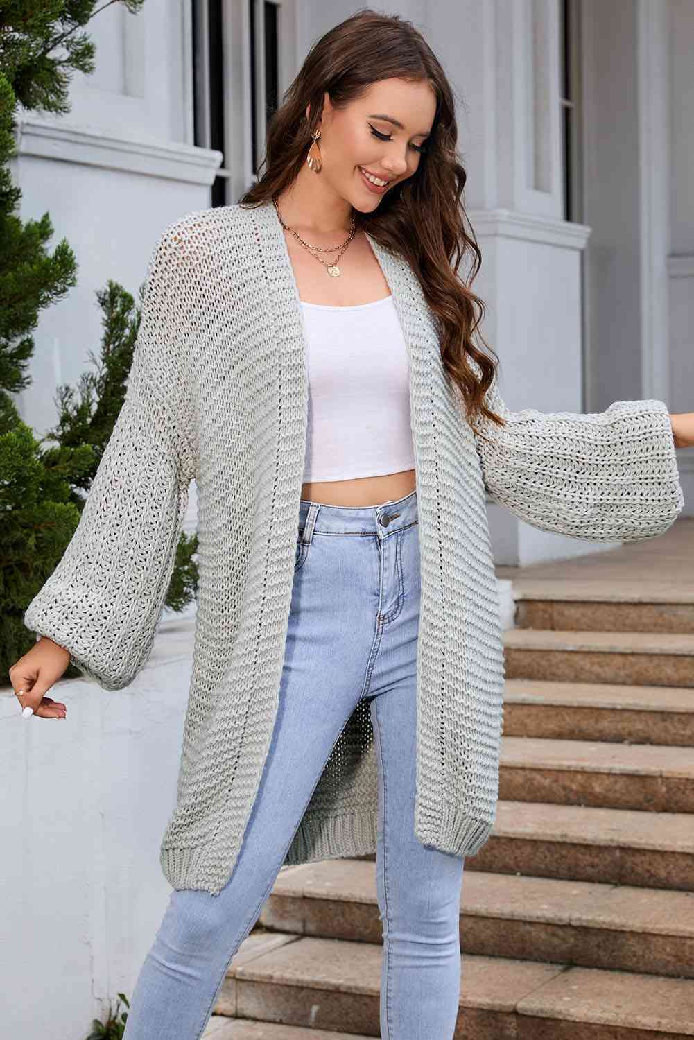 Open Front Longline Cardigan