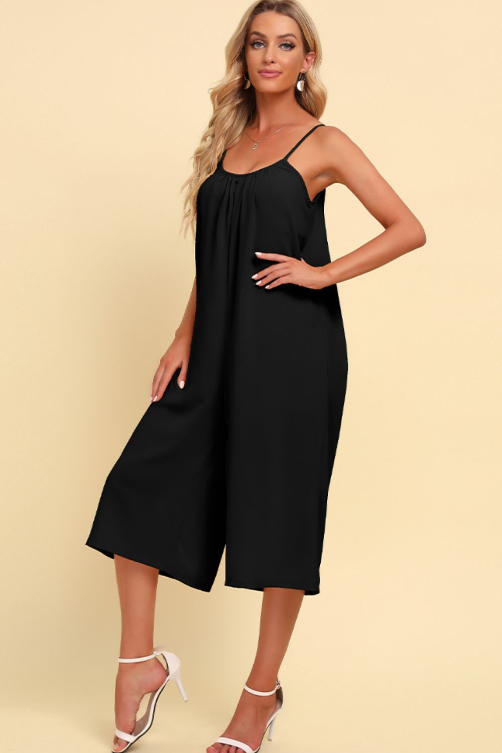 Spaghetti Strap Scoop Neck Jumpsuit