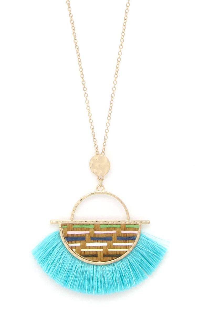 Half Circle Tassel Pendant Necklace